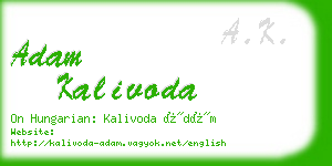 adam kalivoda business card